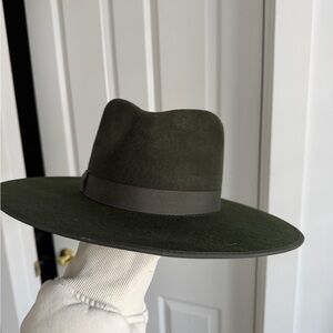 Lack of Color Olive Green Wide Brimmed Hat